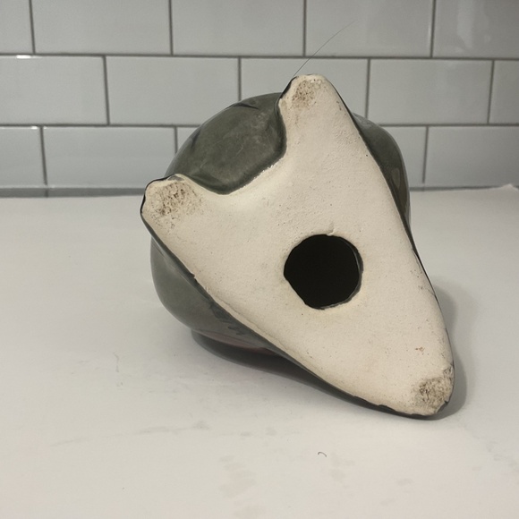 VTG Tonala Mexican Pottery Folk Art Owl Hand Painted Figural Marked MEXICO - Picture 6 of 8